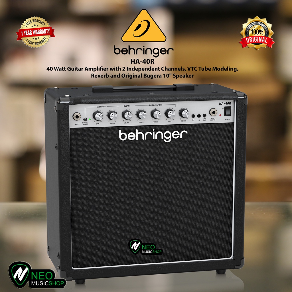 Behringer HA40R 40 Watt Guitar Amplifier with 2 Independent Channels