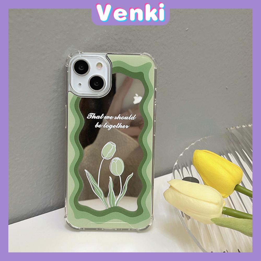 iPhone Case Acrylic Mirror Airbag Shockproof Protection Camera Flower Tulip Compatible with iPhone 11 iPhone 13 Pro Max iPhone 12 Pro Max iPhone 7 Plus iPhone xr