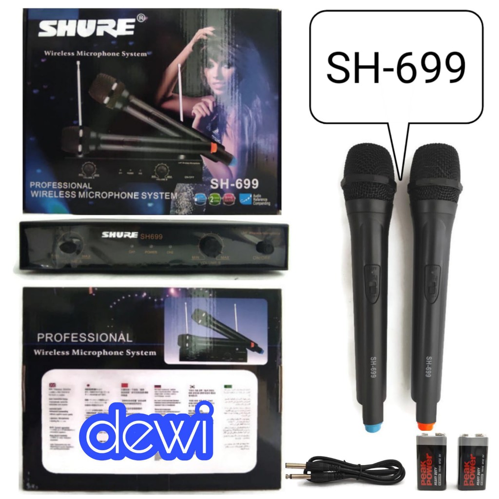 MIC SHURE SH-699 / MICROPHONE SHURE SH699 / MIC WIRELESS SHURE SH 699 / MIC MURAH UHF SHURE SH699