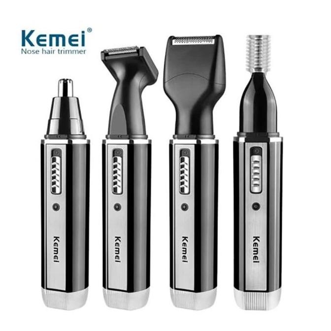 Kemei KM-6630 Alat Cukur Elektrik Jenggot Kumis Bulu Hidung 4in1