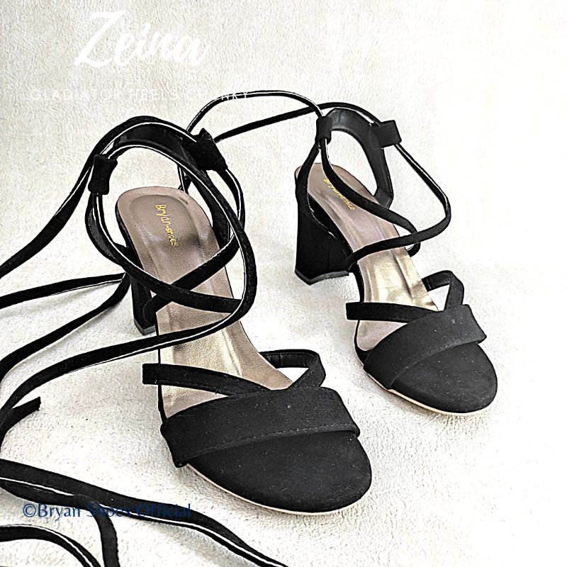 Bryan Zeina Heels Tahu Tali Lilit Gladiator Nyaman Bigsize Oversize Jumbo 36-40 41 42 43 Berkualitas