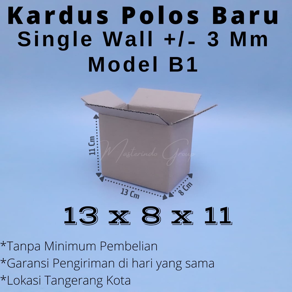 

Kardus Polos 13x8x11 Cm