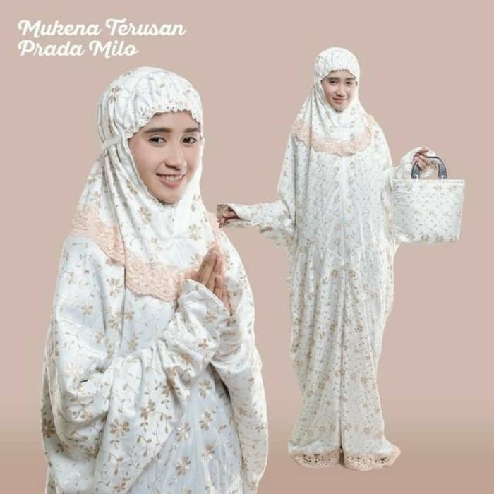 Mukena Terusan Sutra Paris Prada UMI