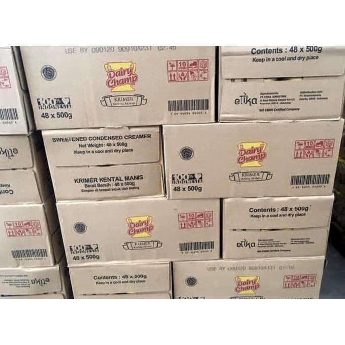 

Susu Krimer Kental Manis Dairy Champ @500gram (1 dus isi 48 kaleng)