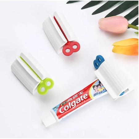 JG - Dispenser Odol Model Roll Putar / Alat Penjepit Penggulung Pasta Gigi / Alat Putar Pencet Gulung Tube Krim Kosmetik Toothpaste Holder Praktis