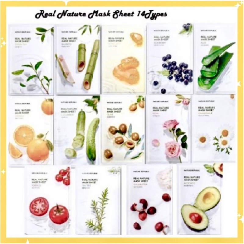 MASKER NATURE REPUBLIC REAL NATURE MASK SHEET 14 type