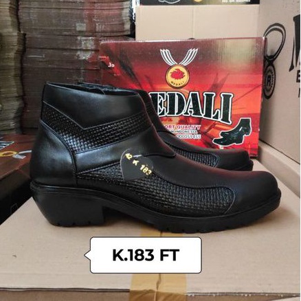 Sepatu kulit pria PDH boots Polri TNI security guard PNS sepatu kerja formal tampil lebih keren