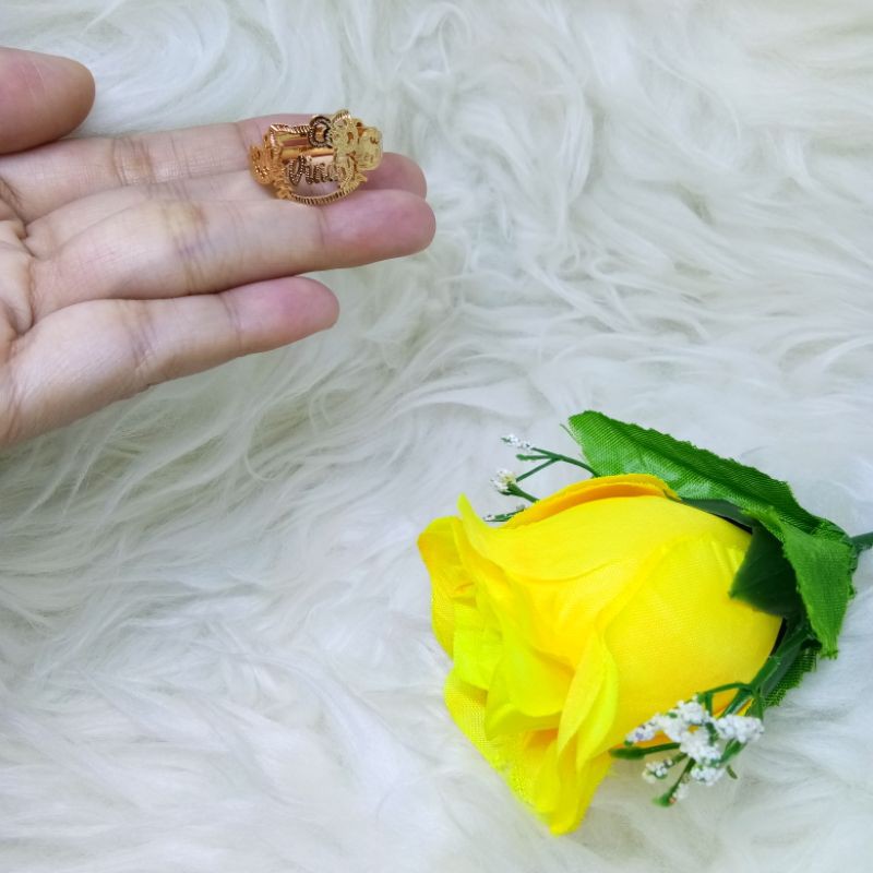 Cincin Nama Custom - Cincin Lapis Emas