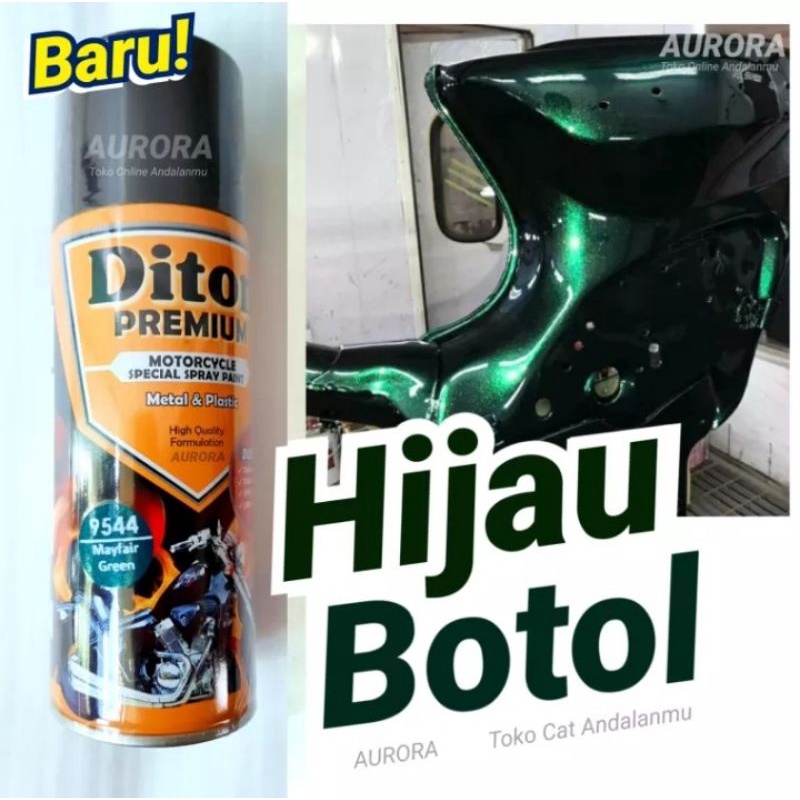Pilox Diton Premium Ijo Botol Hijau Metalik MyFair Green 9544 400cc