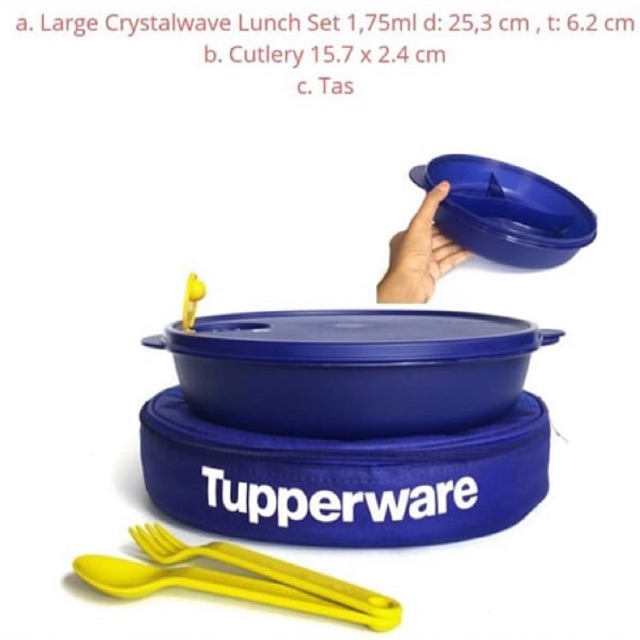 Large crystalwave lunch set
