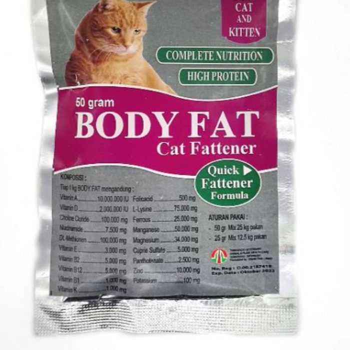 Body fat cat fattener Vitamin Penggemuk Kucing Terbaik