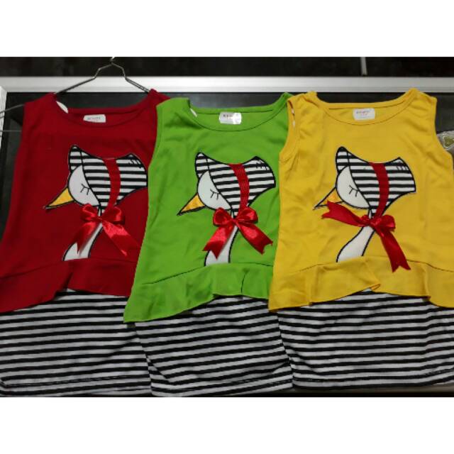 Baju anak/dress anak angsa lurik