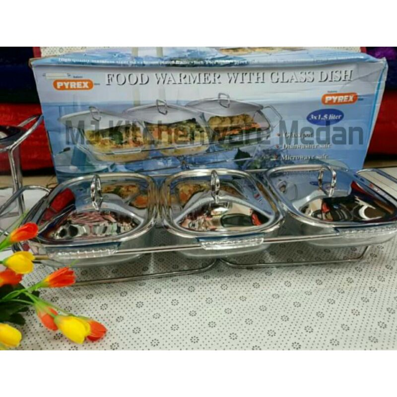 Prasmanan Pyrex Kaca Susun 3