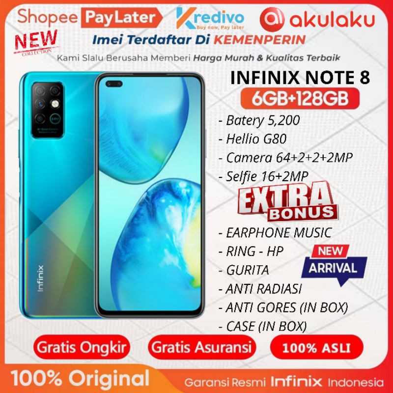 Infinix Note 8 Ram 6gb Rom 128gb 6 64 6 128 Garansi Resmi Infinix 1 Tahun Shopee Indonesia