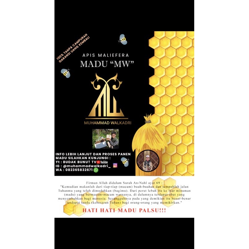 

Madu Asli MW 100% Apis maliefera (BACA DESKRIPSI)