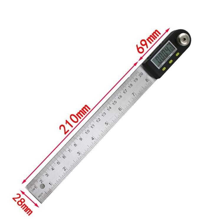 Termurah ! JIGONG Penggaris Digital Inclinometer Goniometer Angle 200mm - JIG-200