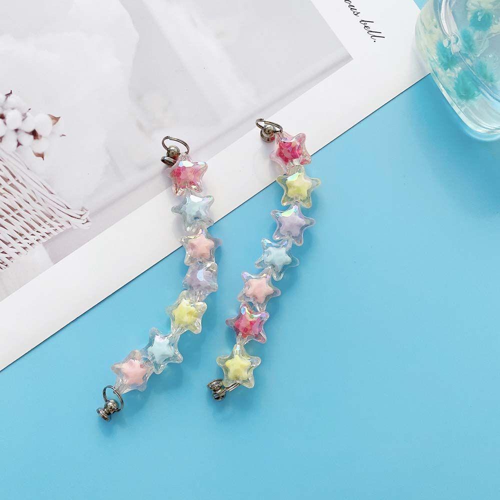 Rebuy Phone Case Drop Hanging Chain Handmade Aksesoris Ponsel Pencegah Jatuh Lanyard Ponsel Bintang Berujung Lima Kabel Gantung Ponsel Case Dekorasi Rantai Ponsel