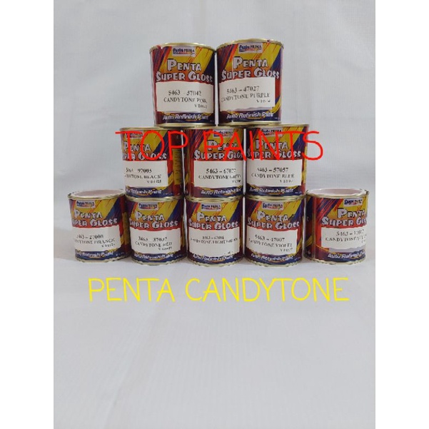 CAT PENTA  SUPER GLOSS  CANDYTONE-CANDY  MERAH/KUNING/HITAM/HIJAU/PINK/BIRU/VIOLET/ORANGE/UNGU -  ISI 200 GRAM