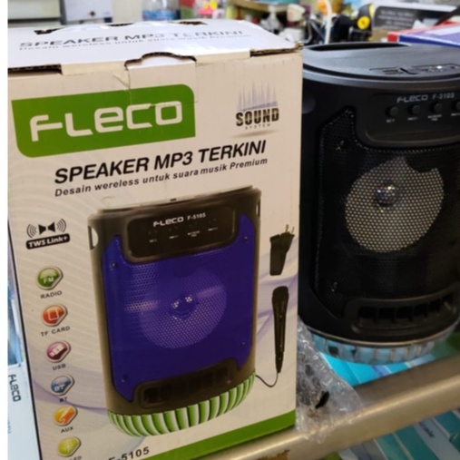 Promo Terbaru!!! Speaker Bluetooth Karaoke Fleco F-5105 di lengkapi LED Speaker Tenteng Usb/Aux/RadioFM Berkualitas