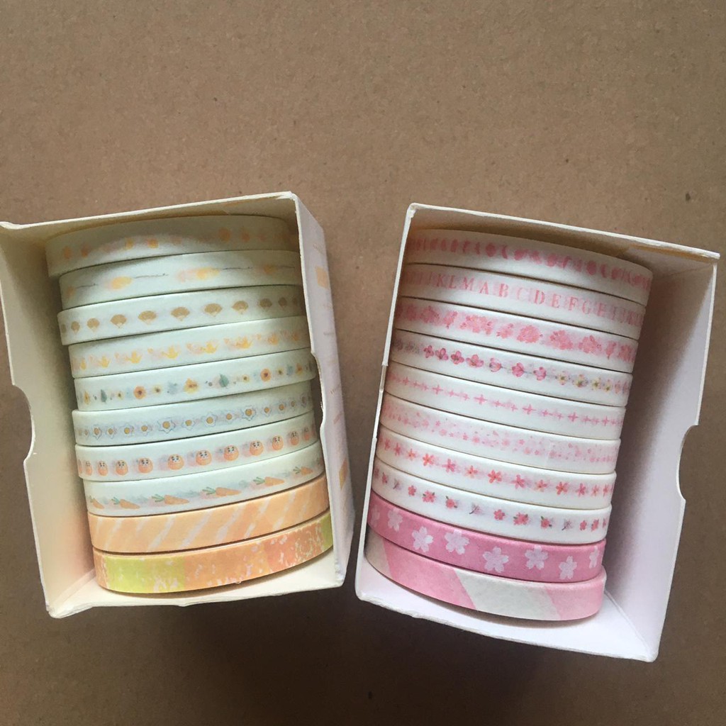 

ORANGE & PINK NUANCE MINI WASHI TAPE - PAPER TAPE
