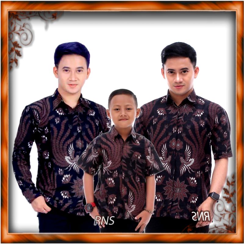 BAJU BATIK COUPLE AYAH ANAK MERAK,SERAGAM BATIK KAPEL AYAH ANAK, BATIK KELUARGA, BAJU BATIK ANAK