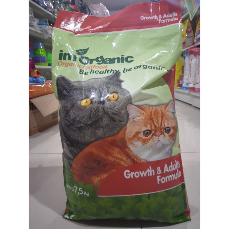 grab gojek im organic growt 7,5kg frespack makanan kucing dry food