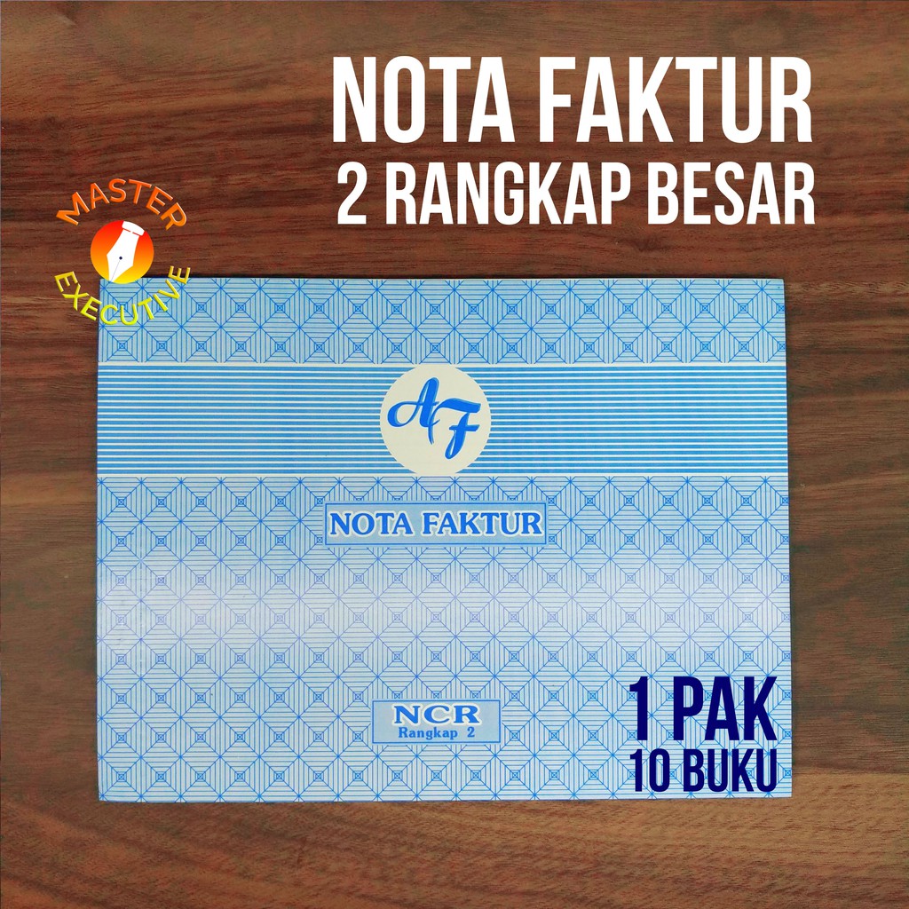 [Pak - 10 Buku] AF Buku Nota Faktur 2 ply NCR / Rangkap B2 Besar