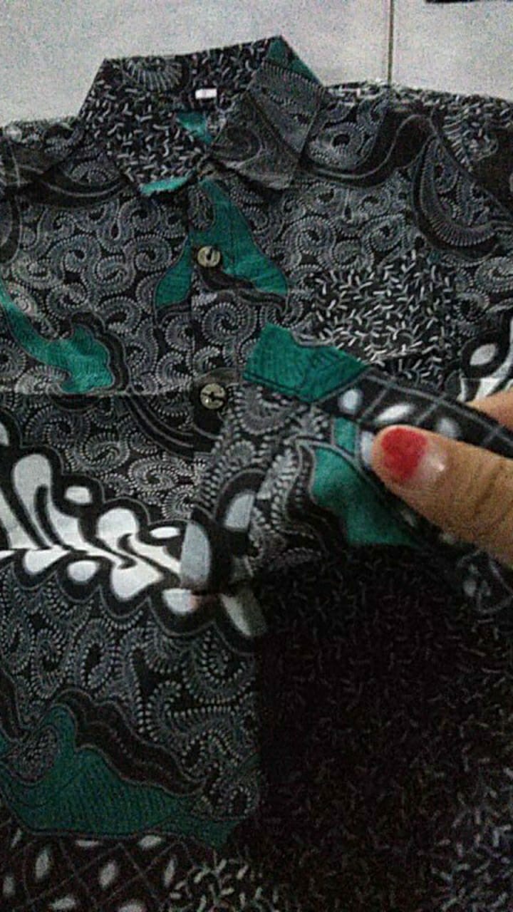 Batik Couple Keluarga Sania Ruffle Ori Ndoro Jowi Dnt Dimensi Abu