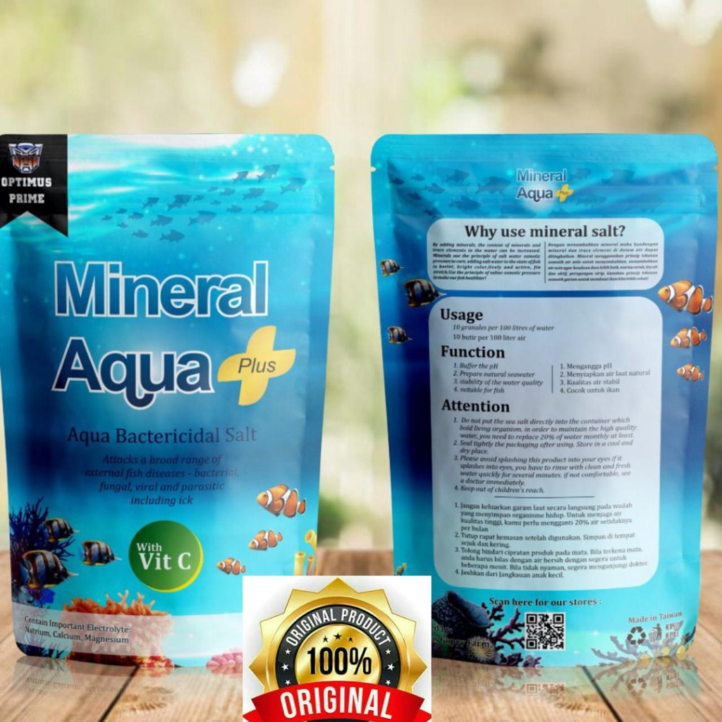 MINERAL AQUA PLUS - Garam Tablet Ikan Hias Aquarium Kolam w Vitamin C