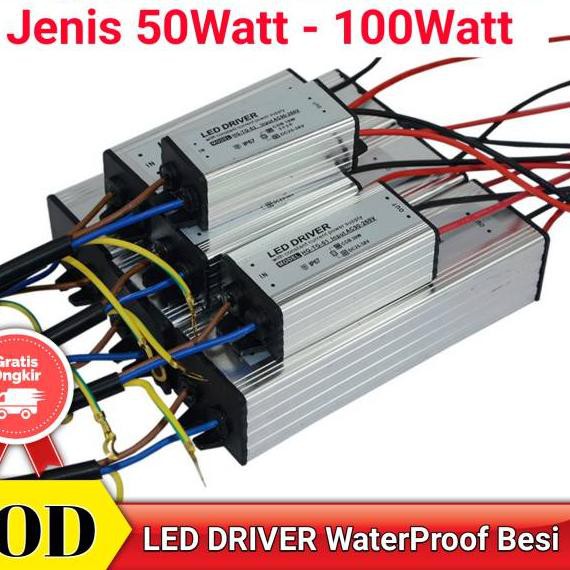 Siap Kirim - LED DRIVER 50 Watt ~ 100 Watt Casing Besi WATERPROOF