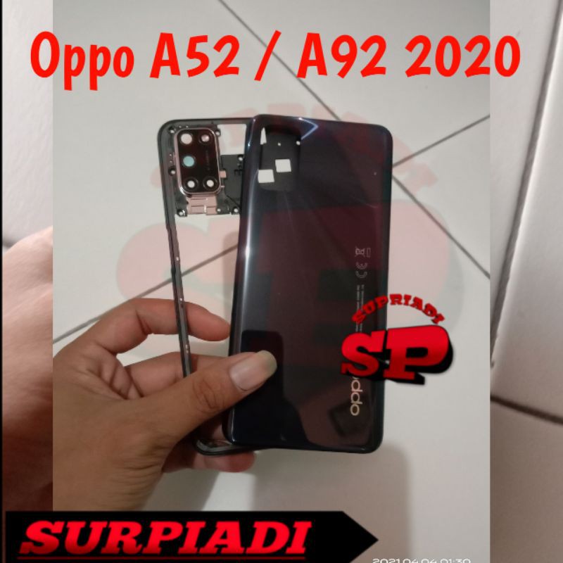 Cassing Casing Housing Back Door Oppo A52 | A92 2020 Bazel Tulang Back Door Ring Original