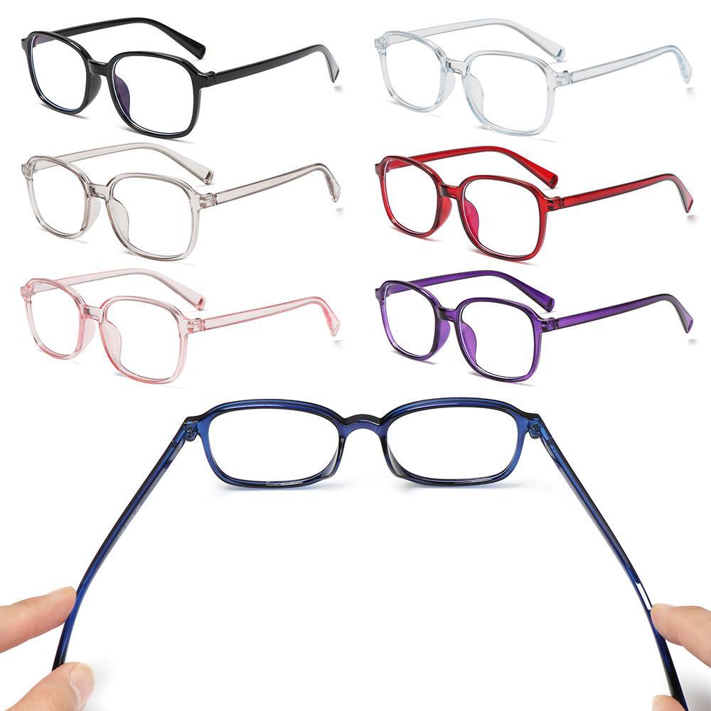 R-FLOWER Anti-Blue Light Glasses Fashion Portable Square Ultra Light Frame