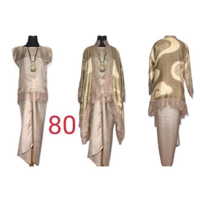 Set outer batik, batik viscose polos/motif set outer asimetri