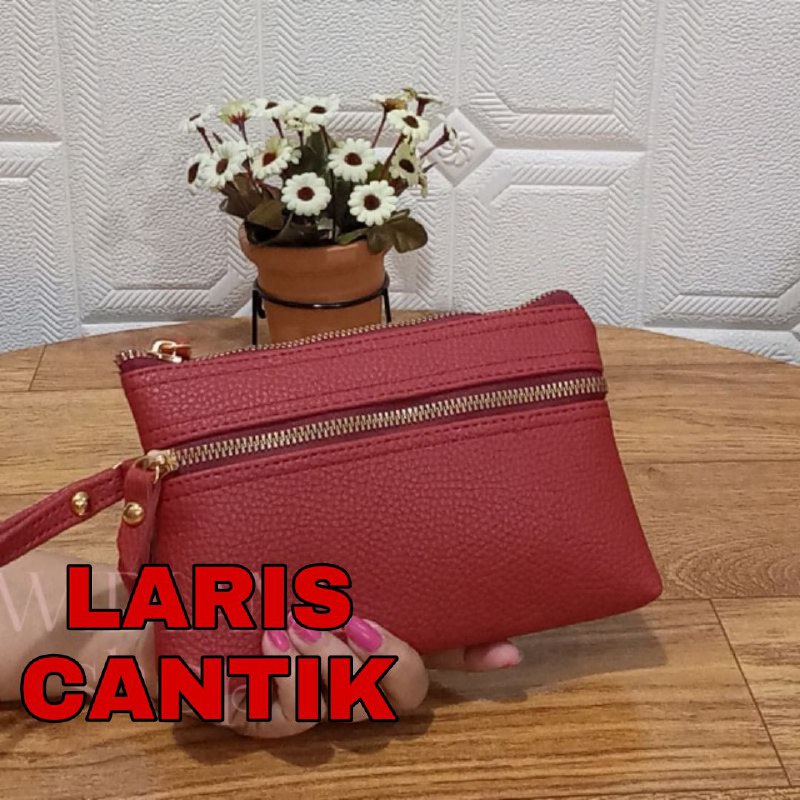 OMI DOMPET WANITA MURAH POUCH PAVIRUT SEMUA MASUK HP KUNCI HAND BAG ALL IN ADA TALI-MARUN 3 RISLETING