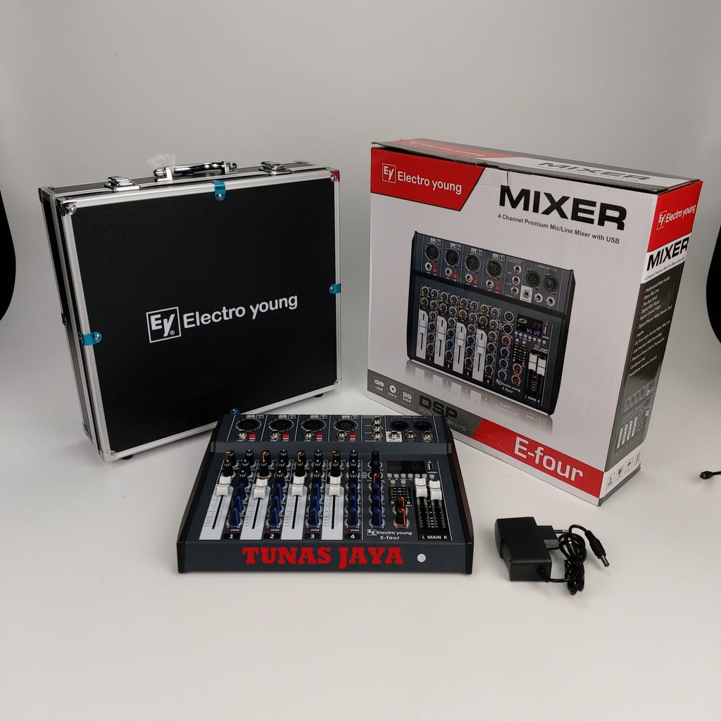 Mixer Electro Young E Four - EFOUR  4 channel Free Hardcase Original