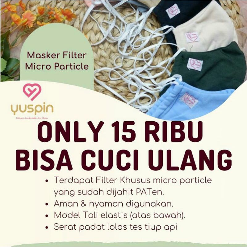 Masker Yuspin Antibacterial Silver+