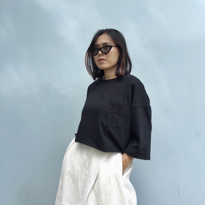 Oversize Rade Crop Top | Varel Kantong (LD 106 , P 45)