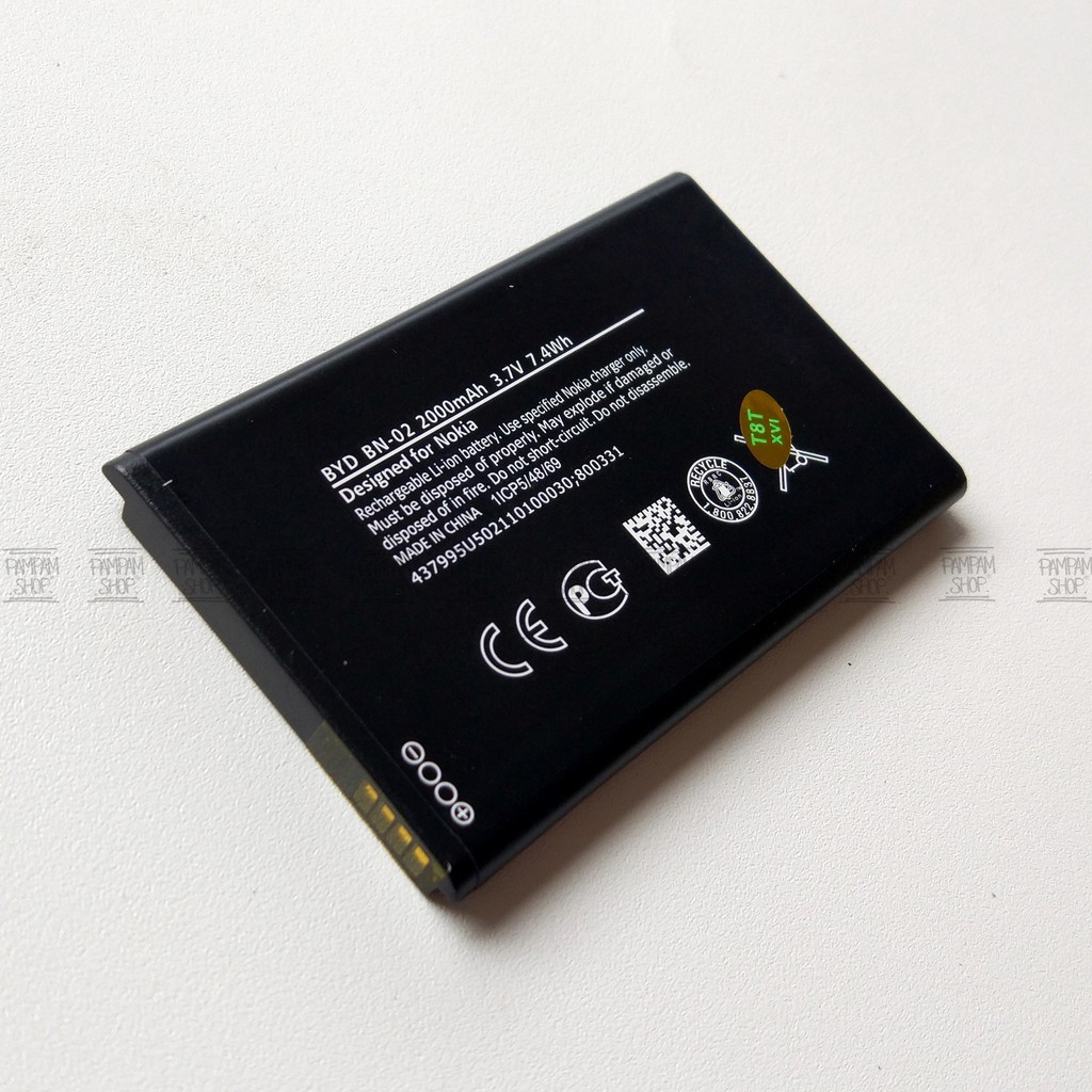 Baterai Nokia BN-02 BN02 BN 02 Lumia XL Battery Batre Batrai HP Lumnia