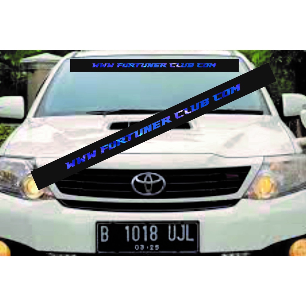 Sticker Stiker Kaca HOLOGRAM custom nama suka suka depan Kaca belakang mobil stiker mobil fortuner p