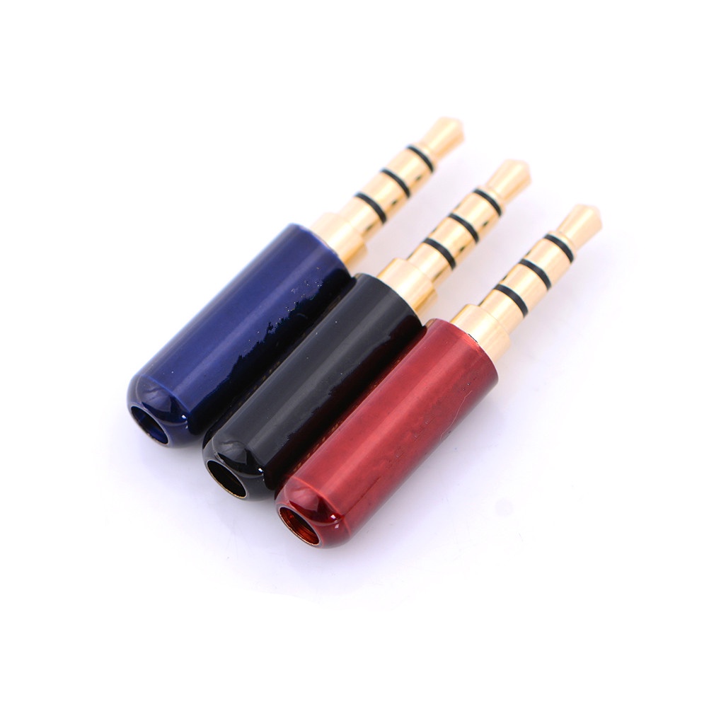 {LUCKID}4 Pole 3.5mm Male stereo earphone headphone mini Jack Plug Audio