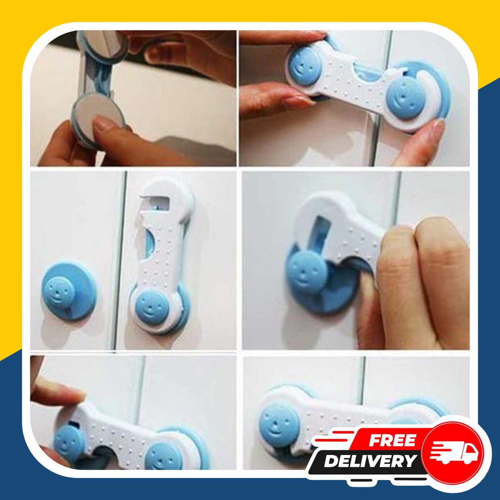 Alat Bantu Kunci Pengaman Pengait Kaitan Kait Laci Pengait Pengunci Lemari Pintu Kulkas Perabotan Kotak Box Dari Baby Lock Brand Safety Safe Lock Home House ART38