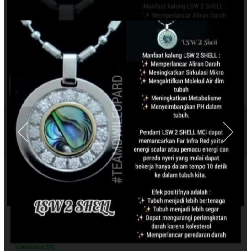 kalung pendant MCI LSW 2 Shell