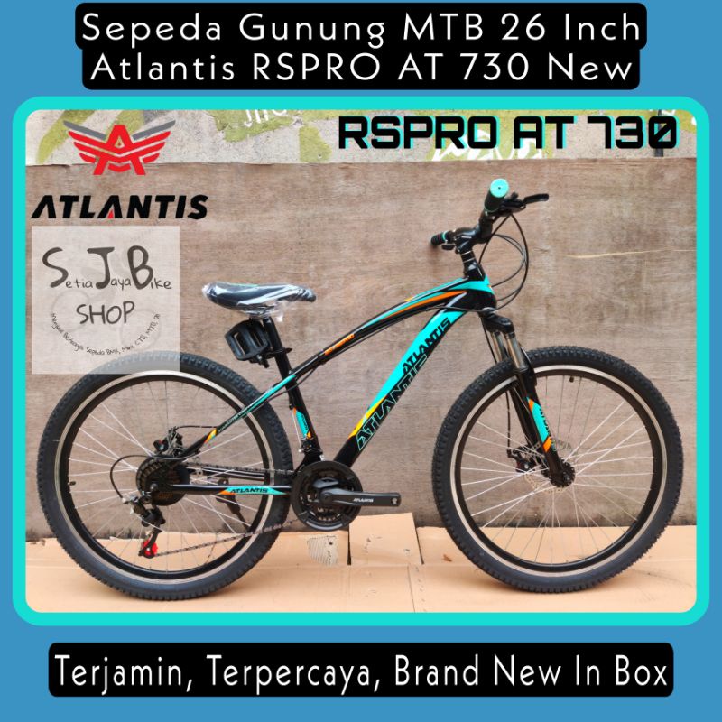 Sepeda Gunung MTB 26 Inch ATLANTIS RSPRO AT 730 New Steel Hi-Ten 3x7 Speed