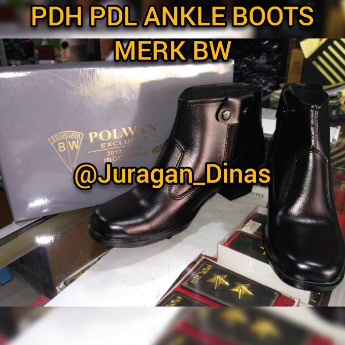 SEPATU PDH PDL WANITA ANKLE BOOTS POLWAN SECWAN SATPAM SECURITY termurah