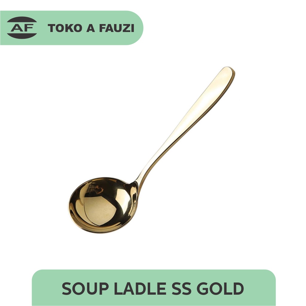 SOUP LADLE SS GOLD PRE