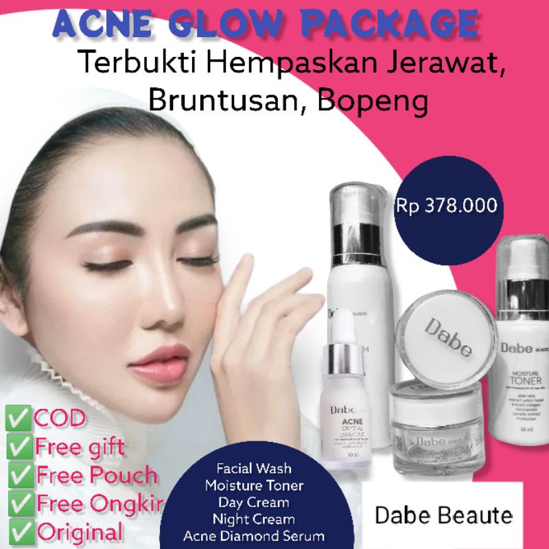 Original Beauty Skincare Bpom Cream Serum Acne Dabe Beaute Pelembab Wajah