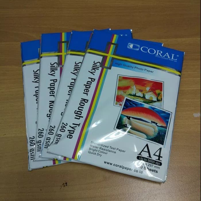 

Kertas Photo Coral Silky A4-260 Gr 1Pack 20 Sheet