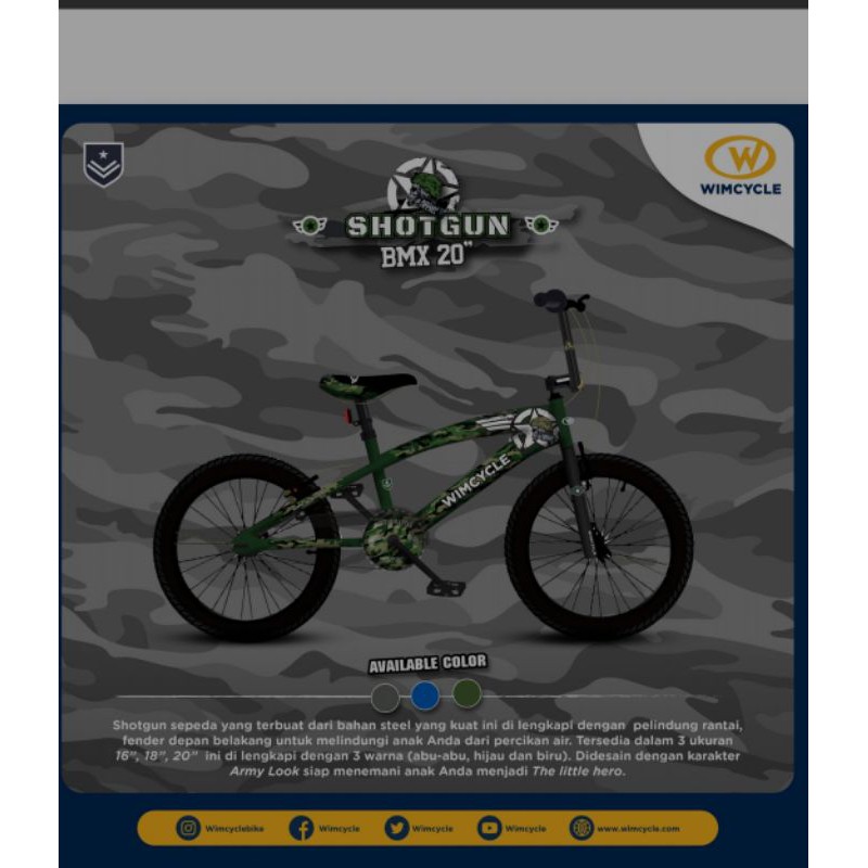 Sepeda WIMCYCLE BMX SHOTGUN 20" new -BNIB-