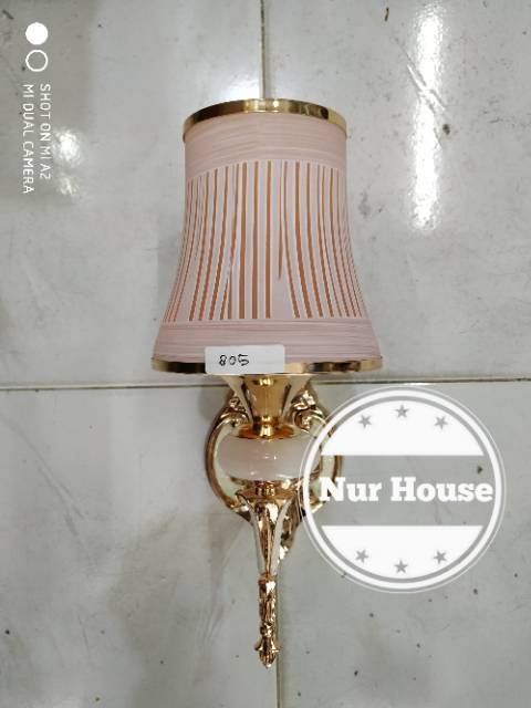 lampu dinding minimalis mewah rose gold 805