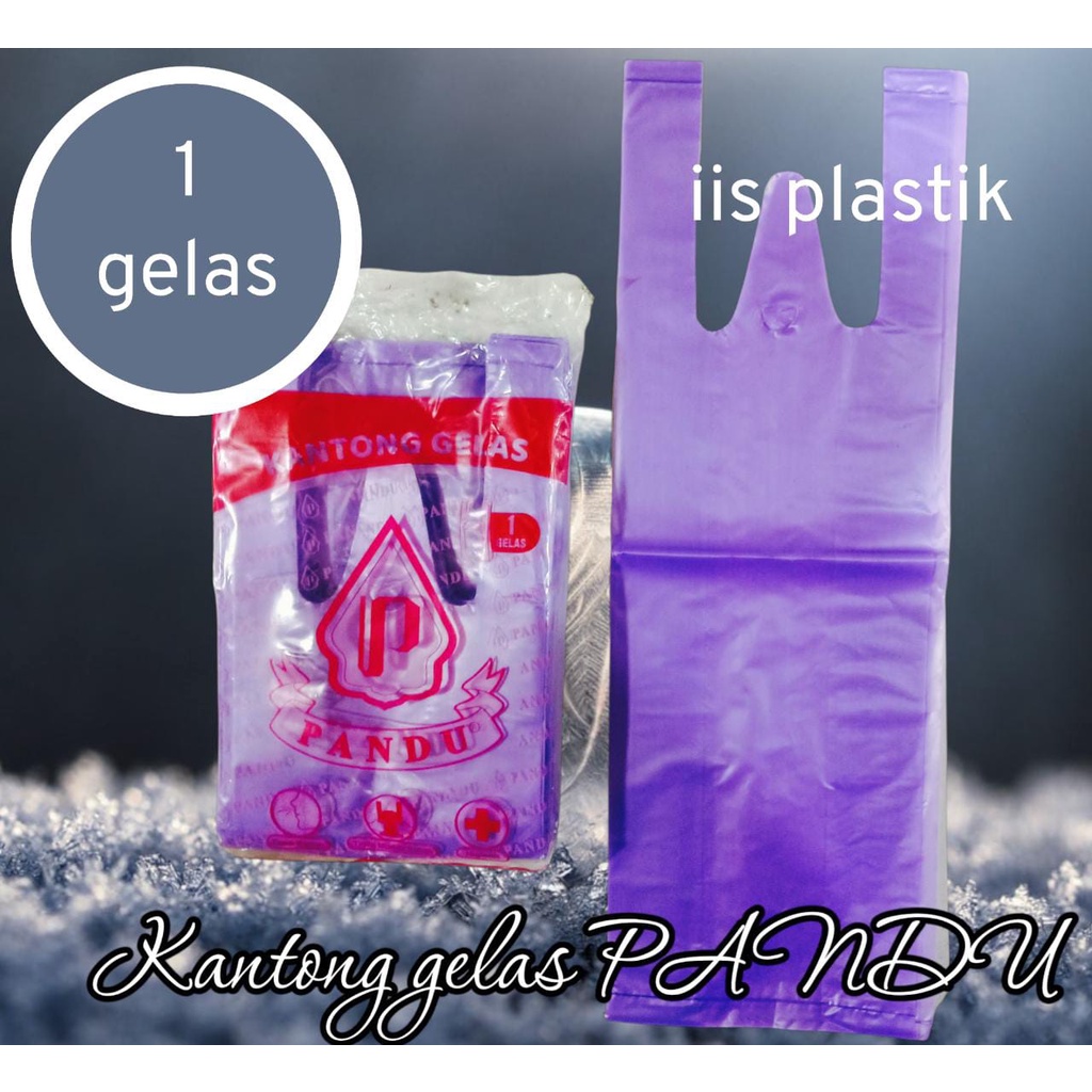 HD kantong plastik gelas 1 dan 2 / plastik kantong pandu / Kantong Kresek Single Cup Double Cup